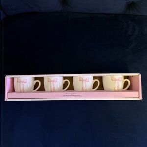 Godinger Pink Bow Mini Espresso Mug Set